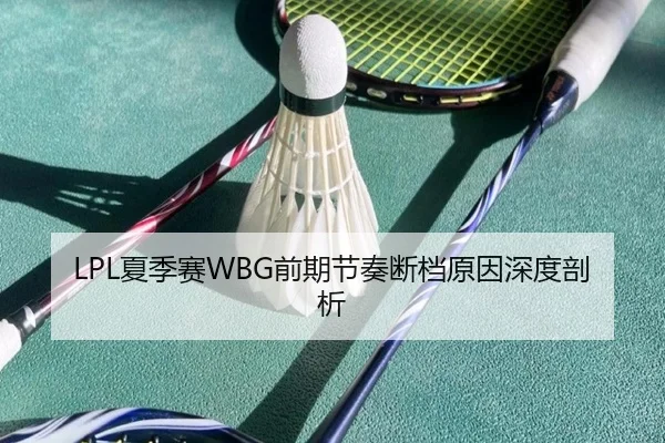 LPL夏季赛WBG前期节奏断档原因深度剖析